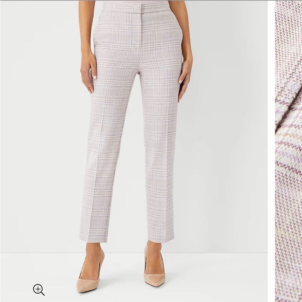 NWT Petite High Rise Ankle Pant in Plaid size 12P
